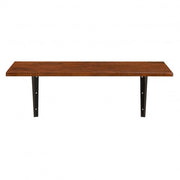 40'' x 14'' Wall-Mounted Desk Rubber Wood Dining Table with Sturdy Steel Bracket